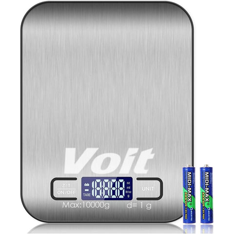 Voit SC20 Precision Kitchen Scale-Digital Scale-Stainless Steel Kitchen Measuring Scale 10kg & 1g