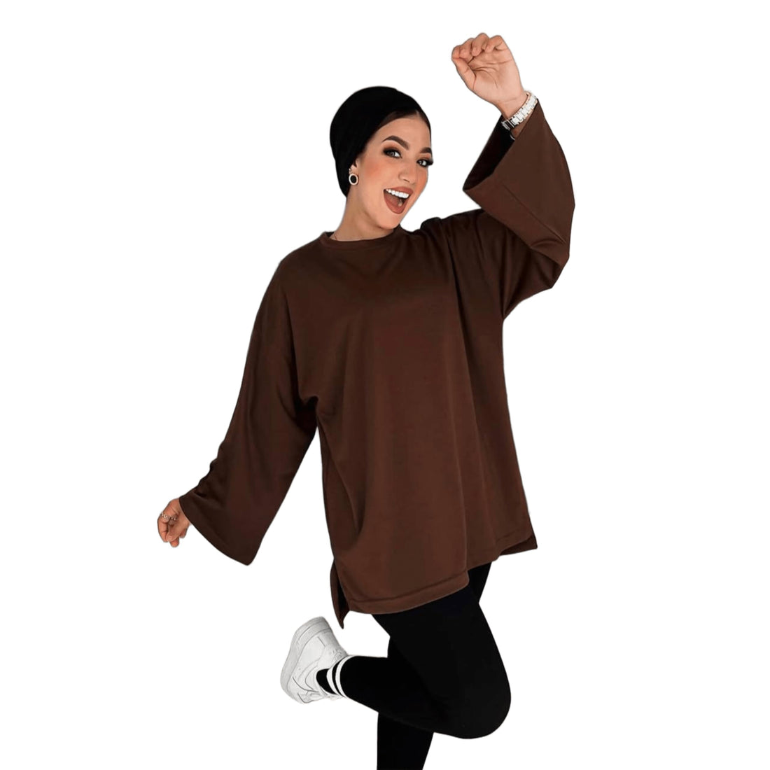 Oversize Women's 100% Cotton Comfortable Long Sleeve T-Shirt - Casual Loose Fit Summer Outdoor Daily Wear