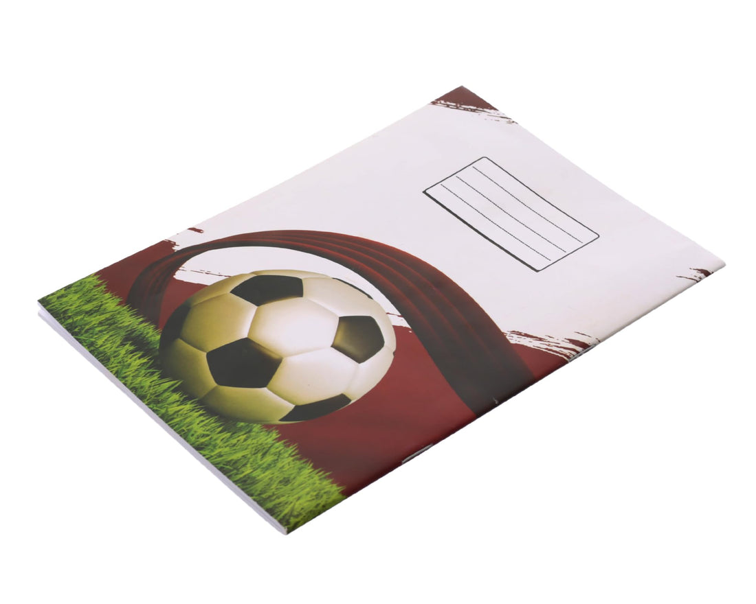 Extra Line School Notebook Stapled 9 Lines 40 Sheets Football Design Coated Cover