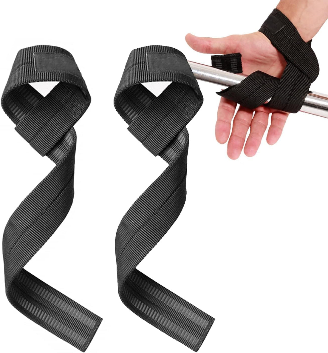 Qshop Weight Lifting Straps Pair Gym Wrist Support Accessories for Men and Women Wrist Support Belt for Deadlifting, Weight Lifting Straps for Gym Grip Weightlifting, Weightlifting Belt