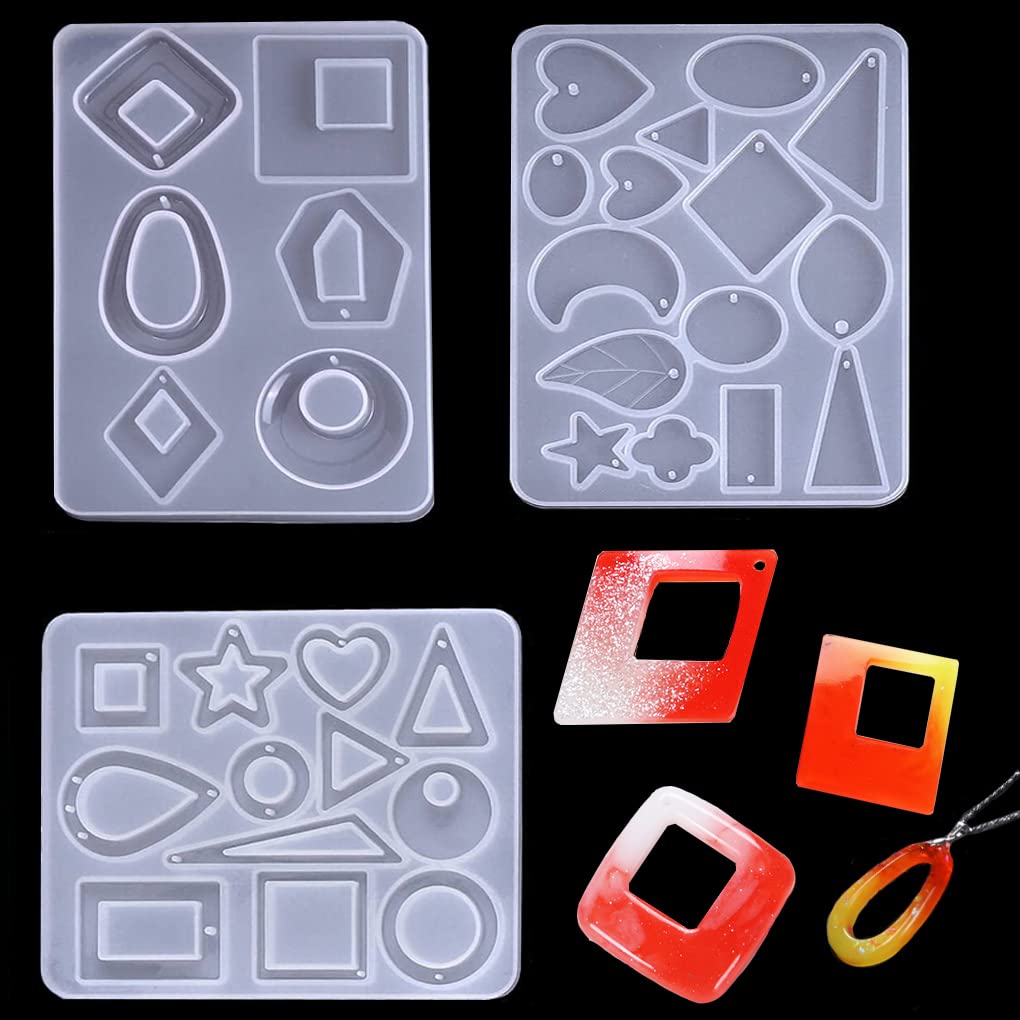 Silicone casting moulds, earring resin moulds, epoxy resin moulds, DIY pendant, jewellery moulding, tools