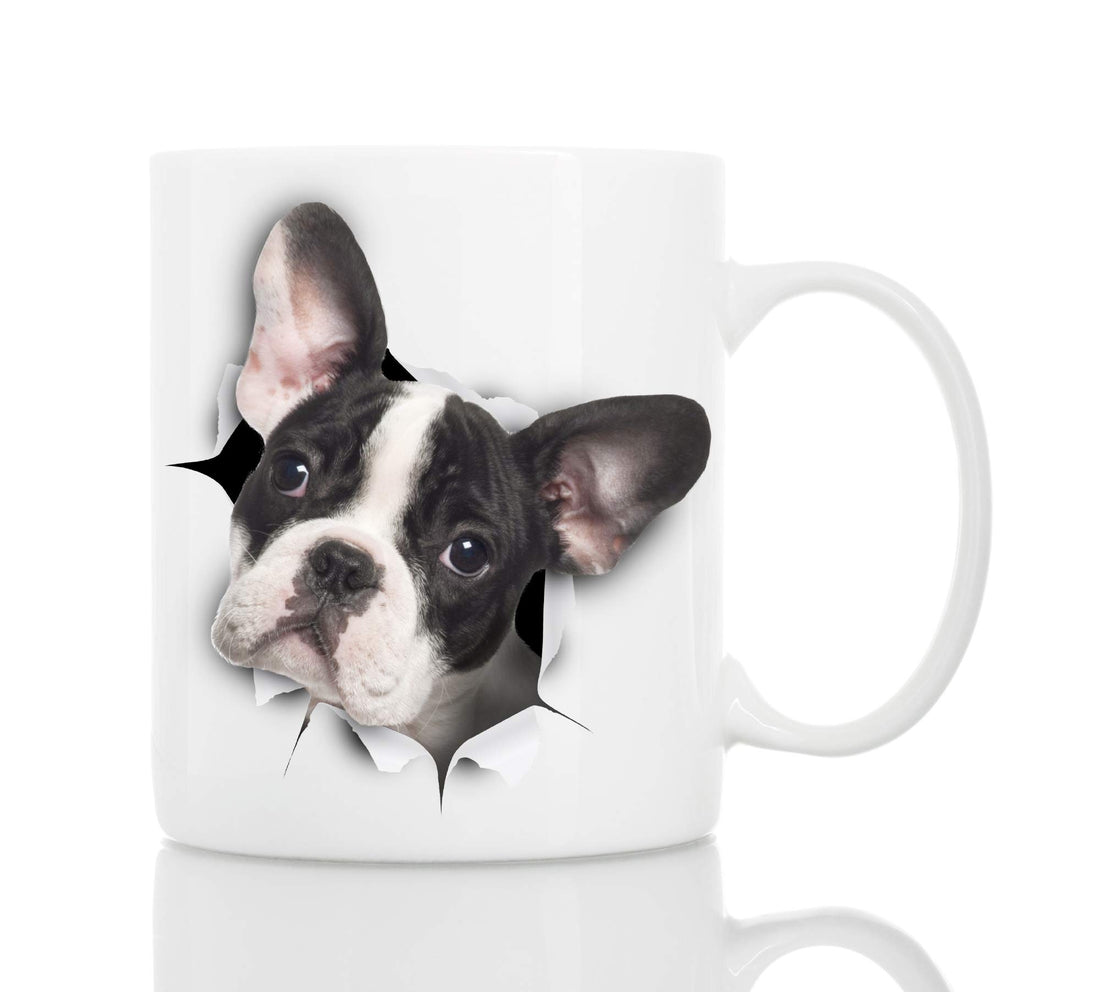 French Bulldog Coffee Mug - Ceramic Funny Coffee Mug - Perfect French Bulldog Gift - Cute Novelty Coffee Mug Present - Great Birthday or Christmas Surprise for Friend or Coworker, Men and Women (11oz)