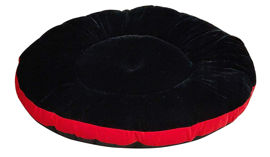 Moro Moro 3 Dog And Cat Pet Bed Cushion (M, Black-Red)