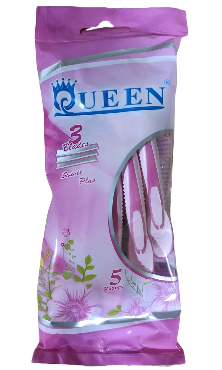 Lord Queen 3 Blade Shaver with Moisturizing Strip and Movable Head for Easy Use Five Machine Pouch