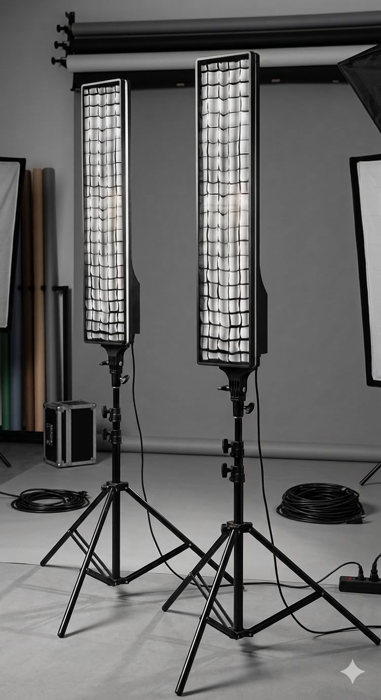 Soft Lighting Kit, Continuous Photography Lighting Kit with Soft Light (15.70 cm) and 150W 3000-6500K Dual-Color LED Lamp, Photography Studio Lighting Equipment Honeycomb Grid