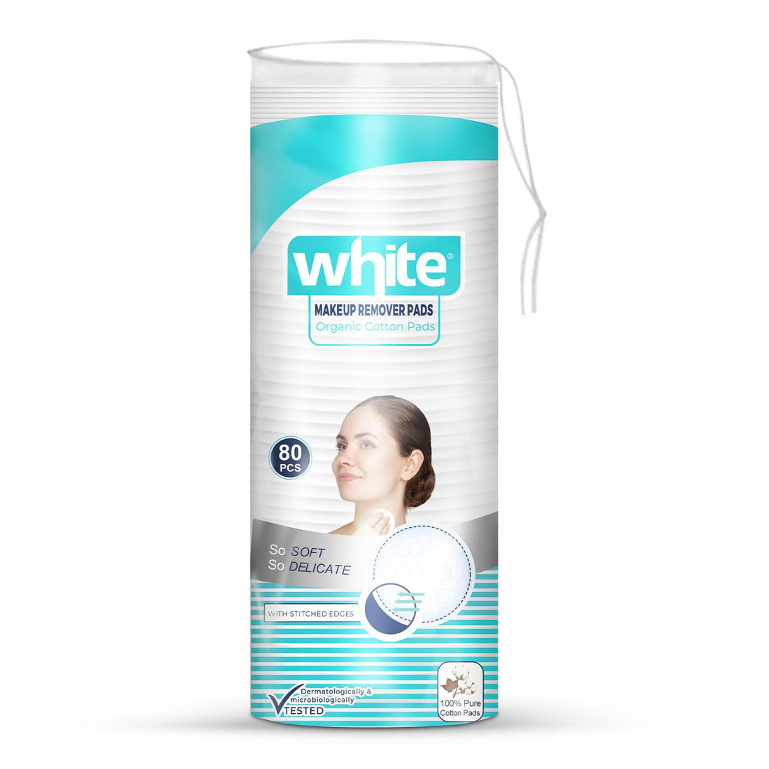 White 80 round cotton pads