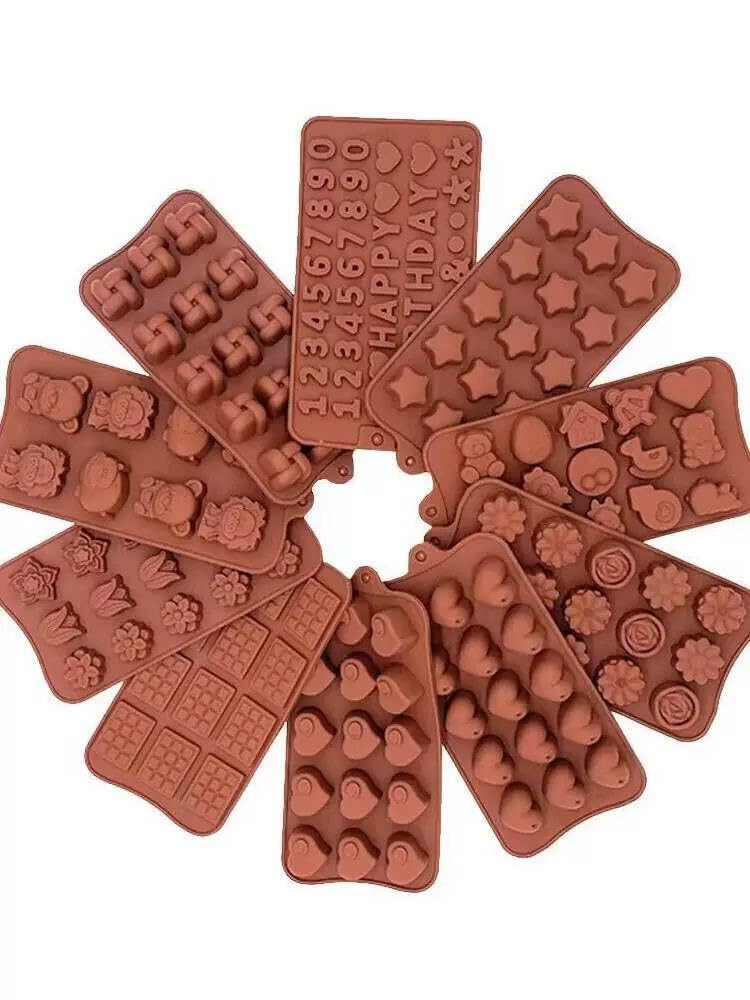 Food Grade Silicone Chocolate Molds 2 Pack - Flexible Candy Making Trays for Chocolates Bonbons Truffles and Sweet Creations - Easy Demolding Non Stick Surface