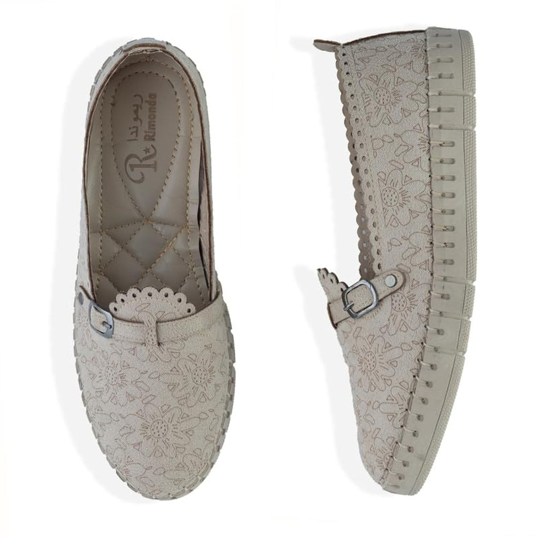 Handmade Women's Premium Suede Ballerina - Comfortable Design with Protan Sole and Unique Hand Motifs