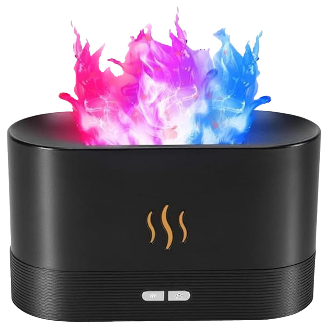 Essential Oil Diffuser with Flame Light,Flame Diffuser,Aromatherapy Diffuser,Humidifier with No-Water Auto-Off Protectio,Portable-Noiseless Aroma Diffusers for Home,Office or Yoga (black)