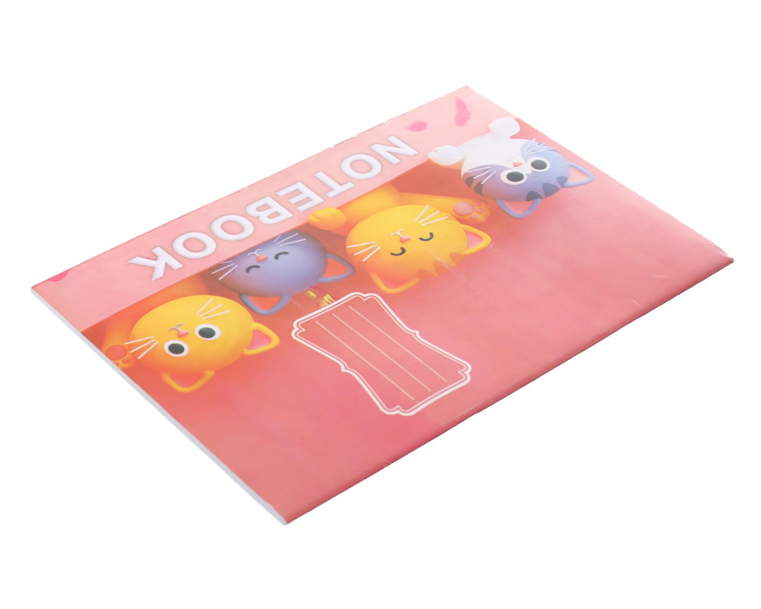 Extra Line University Notebook Stapled Ruled 40 Sheets Cat Design Coated Cover A4