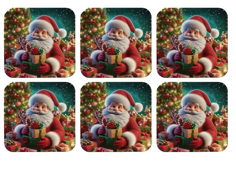 Party plates in distinctive shapes for CHRISTMAS size (24x24), pack of 6 pieces