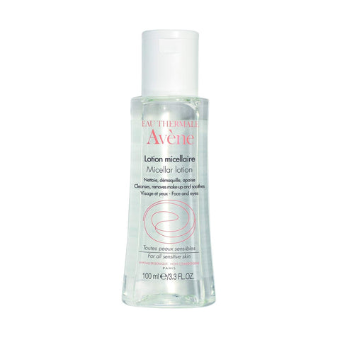 Eau Thermale Avène Micellar Lotion Cleansing Water, Toner, No Make-up Remover for All Skin Types, Travel Size, 3.38 fl. Oz (Pack of 1)