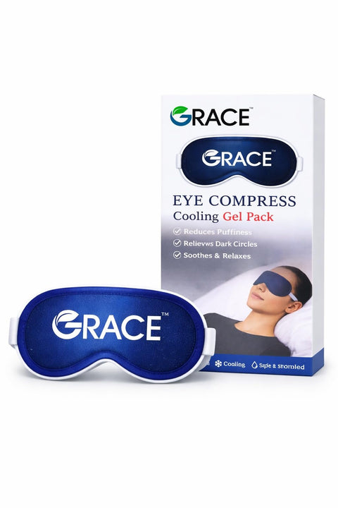 Grace Cold Eye Compress Gel Pad, Reusable Cooling Eye Mask for Puffiness Dark Circles & Eye Relaxation