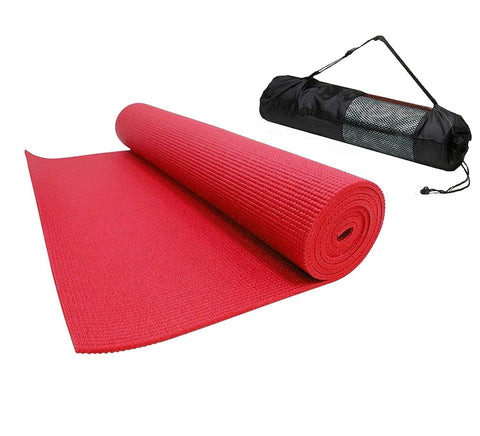 QSHOP® Ultimate Premium Yoga Mat 6mm Thick Non-Slip Yoga Mat with Carrying Bag Included Ideal for High-Intensity Interval Workouts, Pilates, Yoga and Many Other Home Workouts