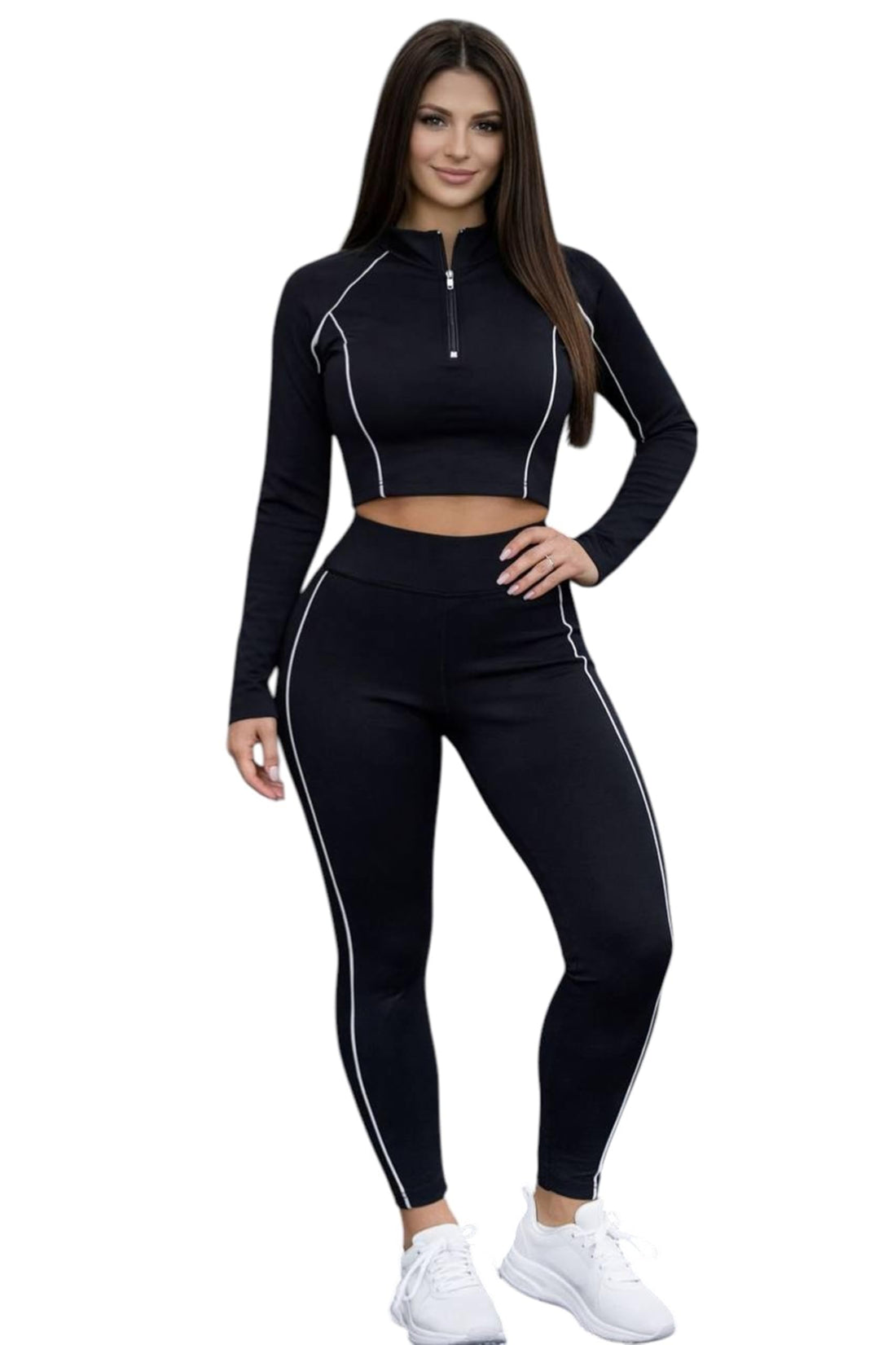 Miza Women's 2 Piece Sports Set – Imported Diveng Material – Suitable for Gym, Running, Workout – Comfortable and Fashionable Design