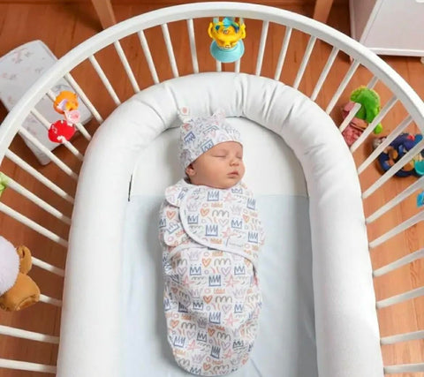SwaddleNewborn Baby Swaddle 100% Cotton Sleep Better Reduce Crying_HAPPY_KIDDO_Multicolor (multi)