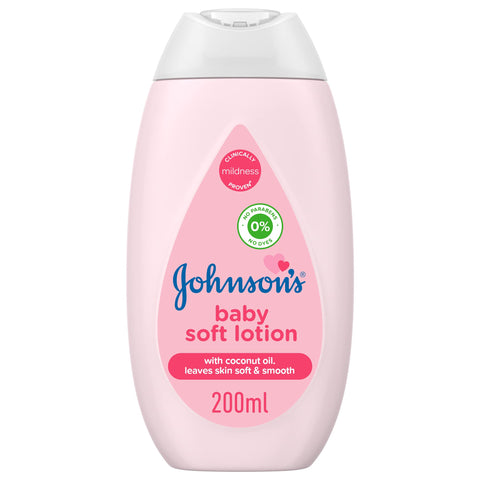 Johnson's Baby 24-Hour Moisture Lotion, 200ml, Clinically Proven Mildness Formula for Delicate Skin, Gentle and Nourishing Hydrating Lotion for Babies, Hypoallergenic and Free from Harsh Ingredients