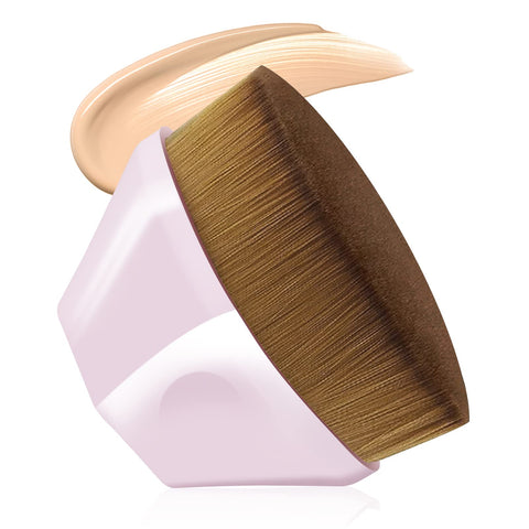 Foundation Makeup Brush, No Trace Kabuki Face Brush with Hight Density Ultra-Soft Bristles Suitable for Liquid Foundation, Cream or Flawless Powder Cosmetics with Bonus Protective Case, Pink