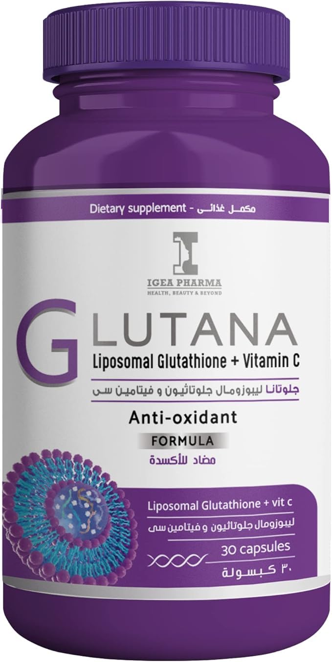 Igea Glutana | Glutathione + Vitamin C Glow | Skin Anti-oxidant & Complexion Enhancer | Anti-Dullness & Hydration Support | 30 Cap