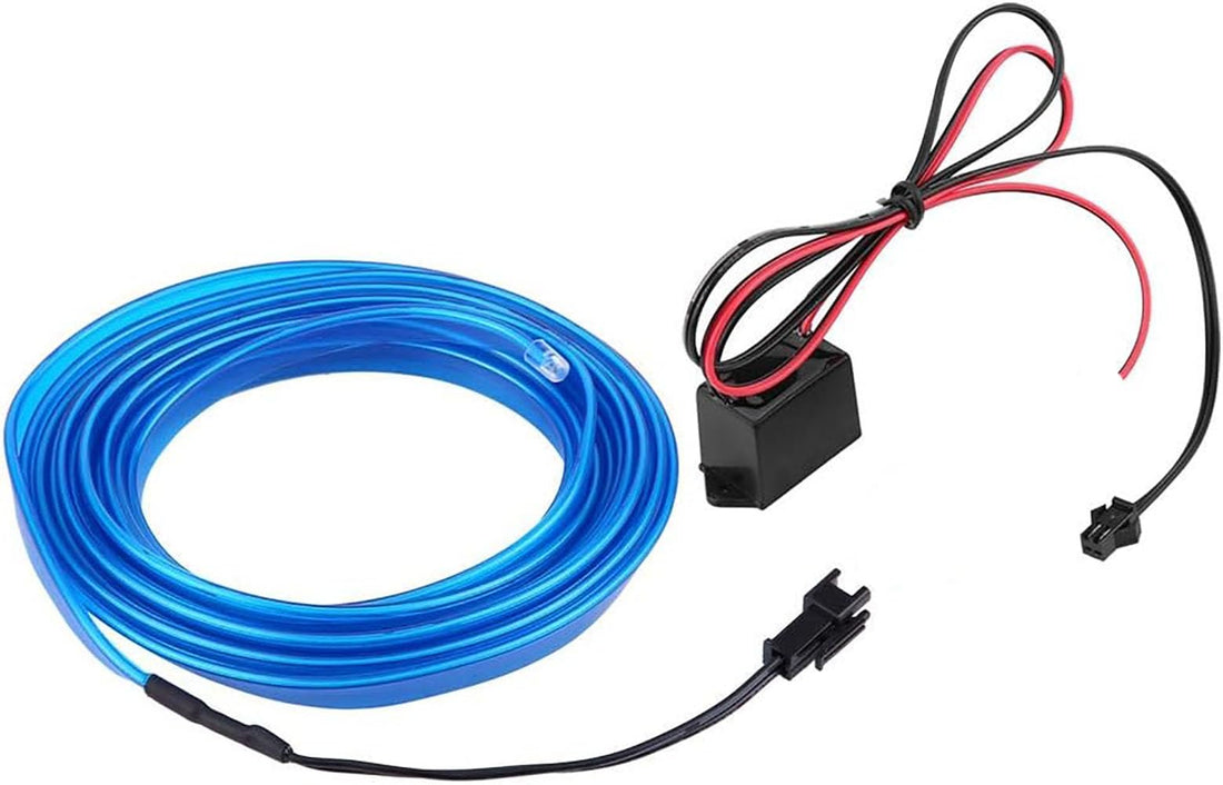 LED Car Interior Light, DC 12V Neon Cold Light Strip 3M, Car Panel Decoration (Blue)