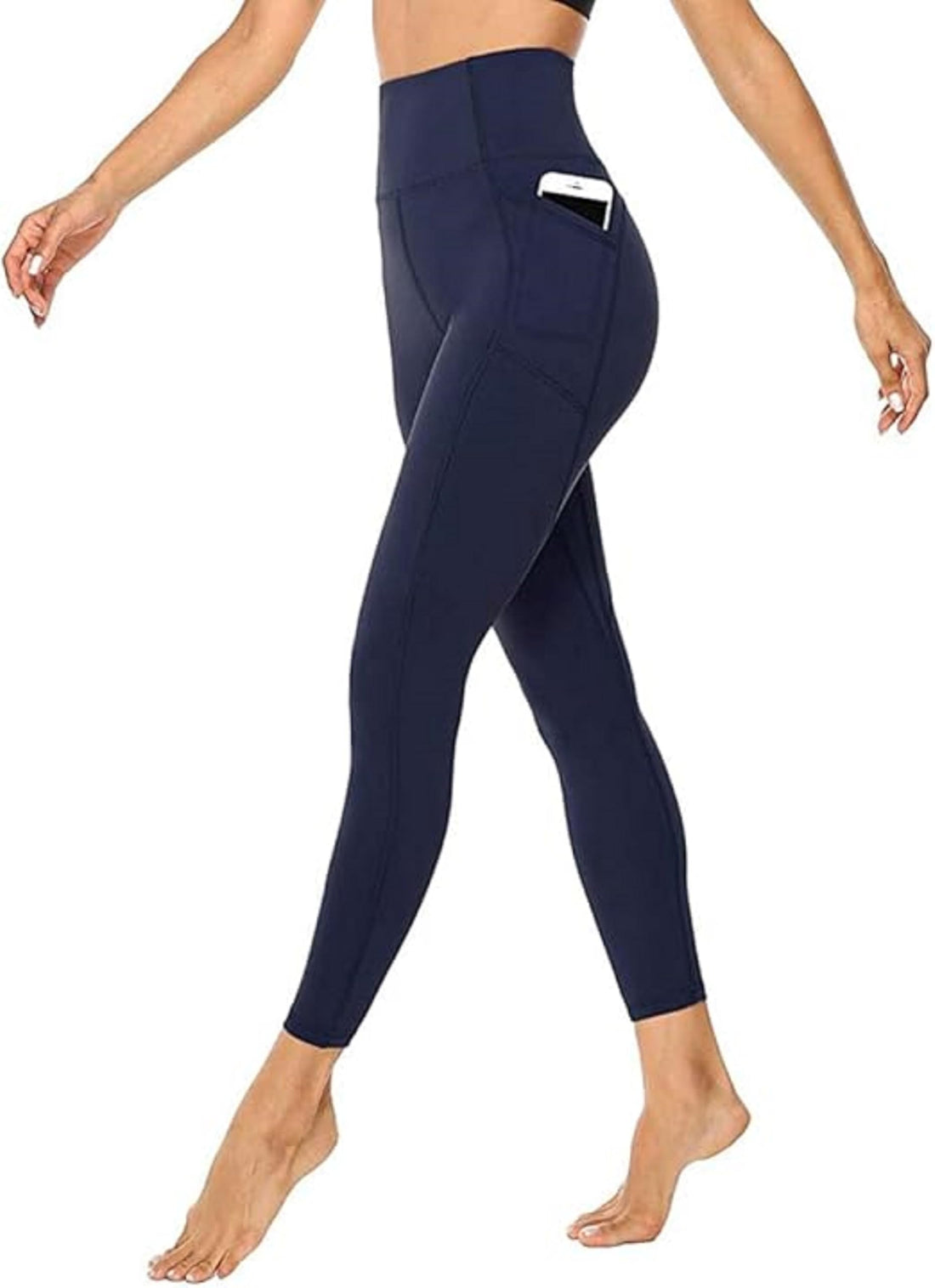 MIZAYA Women's High Waisted Sports Leggings with Side Pockets - Comfortable Stretch Yoga Pants Perfect for Workout, Gym, Daily Wear for Girls and Women