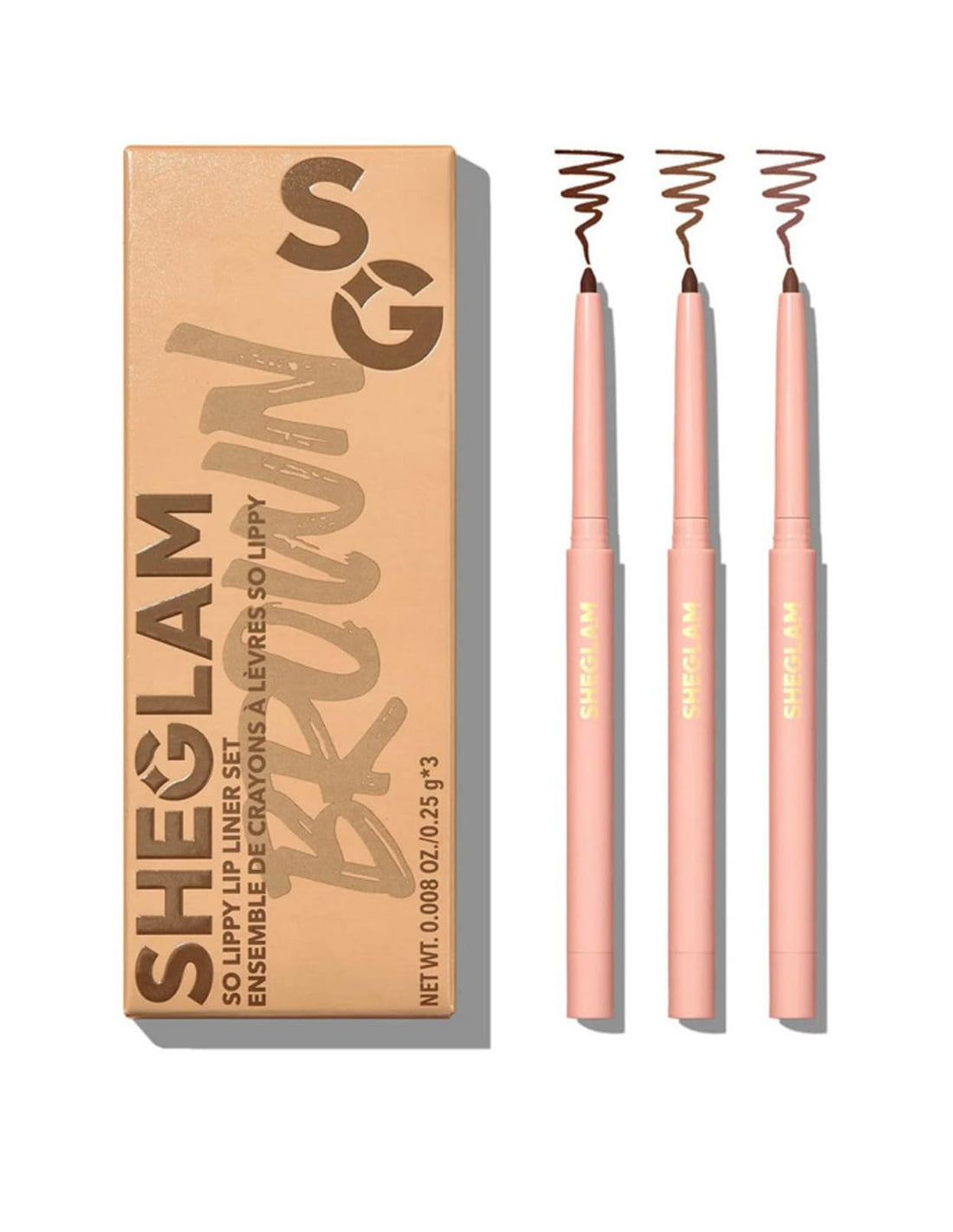 Sheglam So Lippy Lip Liner Set Espresso Kisses 3pcs