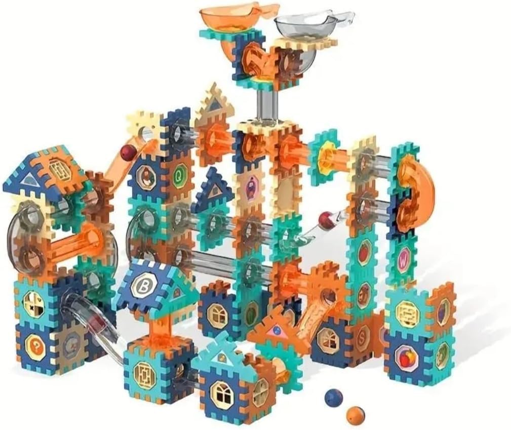 Next Store Building Blocks – 246 Pieces Pipeline Rolling Ball Building Blocks, Educational Toy to Stimulate Skills and Creativity, Ideal for Kids to Develop Intelligence and Imagination.