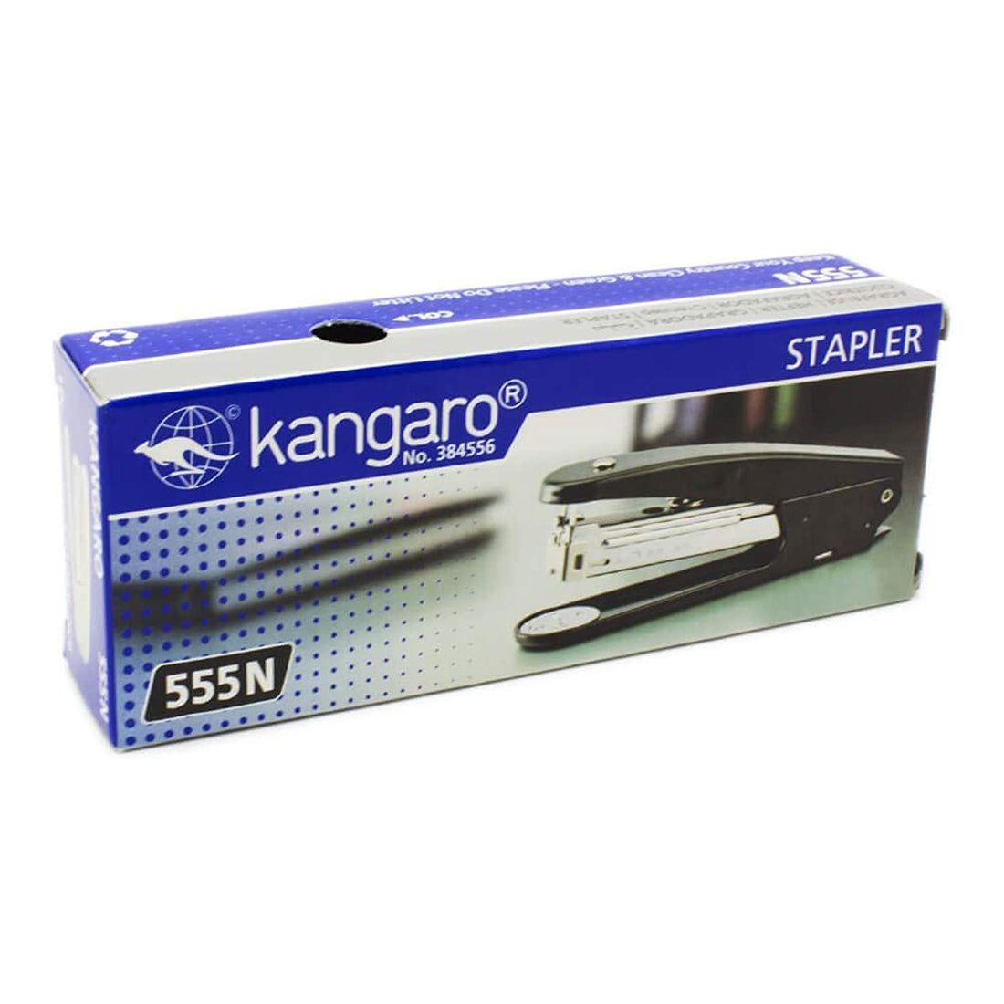 Kangaro 555n front loading metal stapler with 20 sheets capacity use (24/6) and (26/6) staples - grey