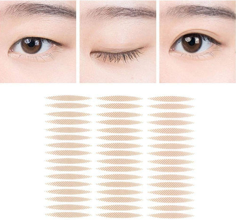 Eyelid Tape Stickers, 72 Pairs Anti-Allergy Adhesive Tape Face Tape for Eyes/False Eyelashes (Transparent)