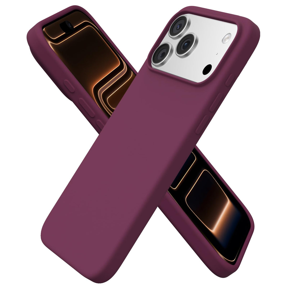 ORNARTO Silicone Case for iPhone 17 Pro Max, 6.9 Inch, Thin Mobile Phone Case iPhone 17 Pro Max Made of Liquid Silicone, Scratch-Resistant and Shockproof Protective Case iPhone 17 ProMax Case (2025