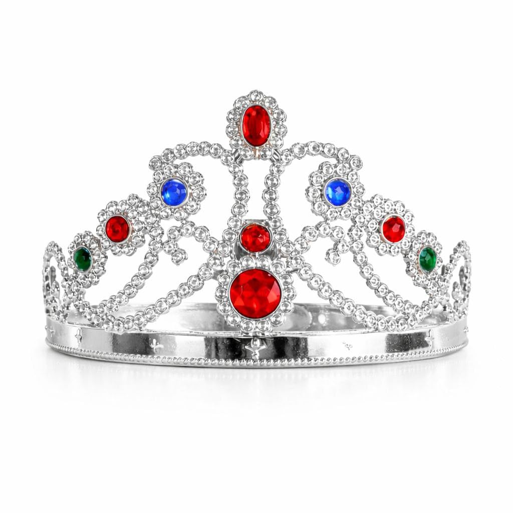 9 Pcs Princess Crown for Girls Embellishment Stone Tiara Glitter Crown for Little Girls Birthday Party Accessories