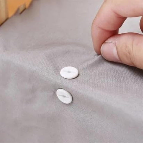 "Imported Sheet Mask Clip Syringe + 300 Pcs Plastic Fasteners + 24 Buttons" - Stability and Beauty for Bedding and Sheets (Imported Sheet Fasteners)