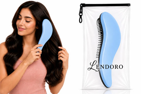 Detangling Hair Brush, Painless Detangler with Flexible Bristles, for All Hair Types, Wet or Dry (1, Random Color)