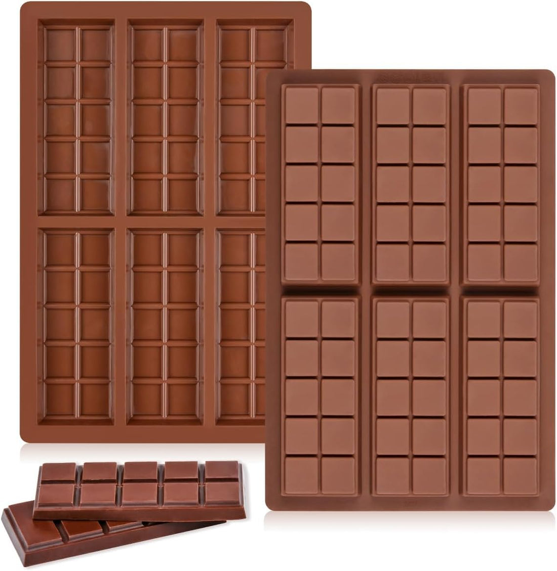 Lonimia Chocolate Molds, Chocolate Bar Mold, Silicone Material Not Damaged Non Fading Reliable Practical Mould, Suitable for Birthdays, Friend Gatherings, Children Gatherings