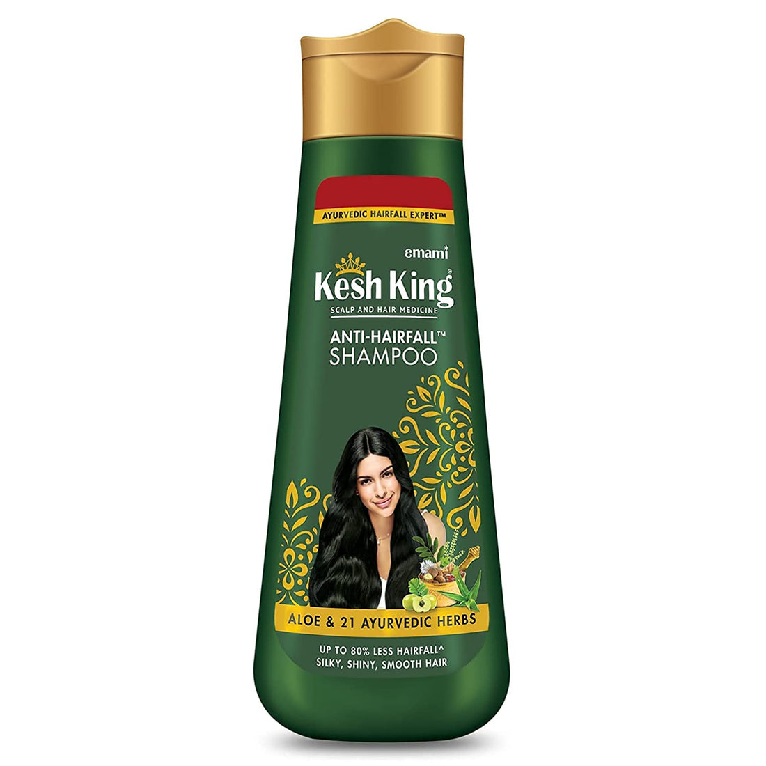 Emami Kesh King Scalp And Hair Medicine 200ml Anti- Hair Fall Shampoo Aloe & 21 Ayurvedic Herbs UP TO 80% Less Hair Fall Silky, Shiny, Smooth Hair Ayurvedic Hair Fall Expert