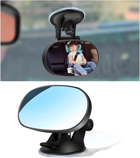 Baby Car Mirror Rear Facing, Baby Car Mirror for Baby, Suction Cup HD Wide Angle Convex Mirror Car Rear View Mirror with 360° Adjustable, Essential Car Interior Accessories, Baby Mirror for Car Seat