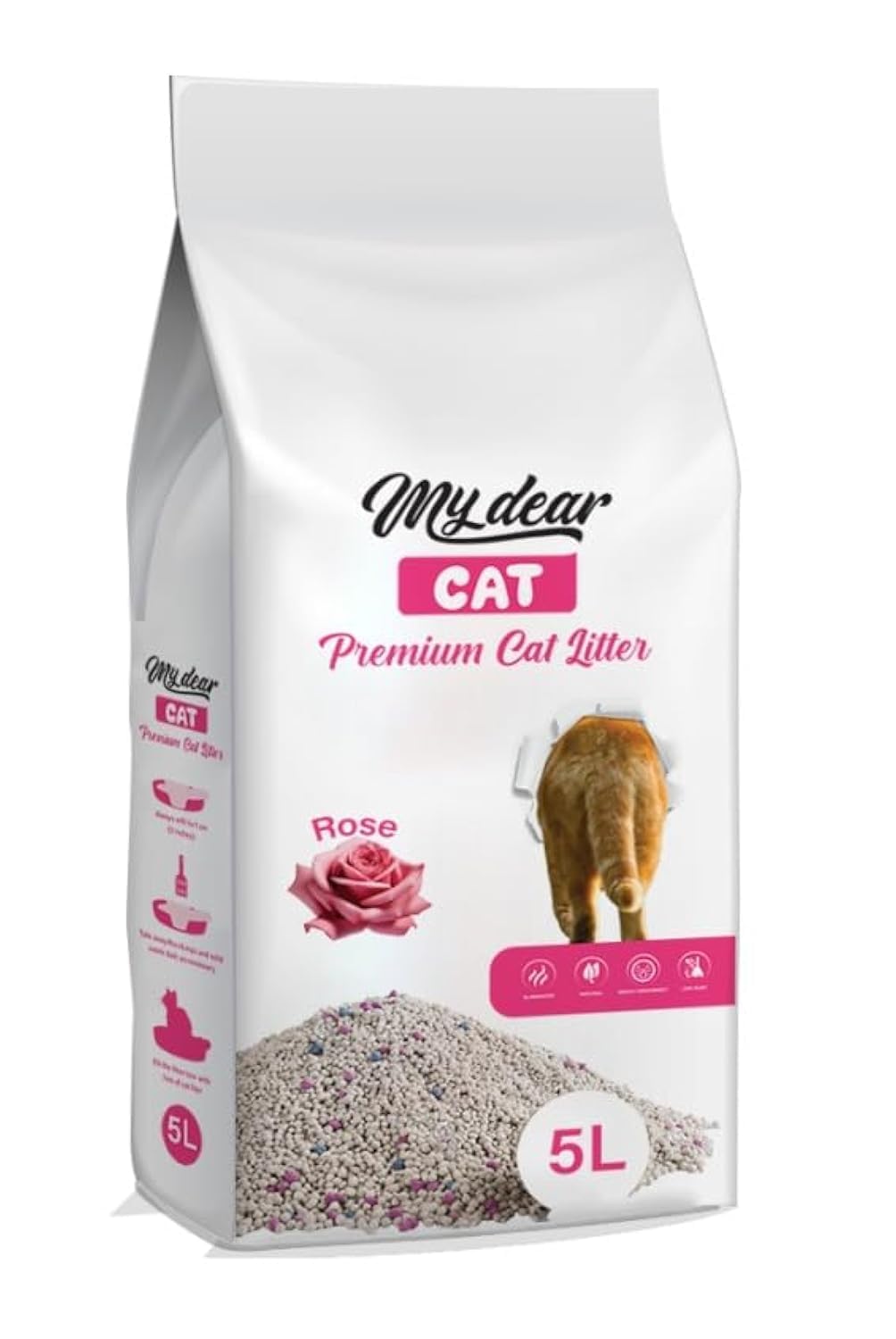 My Dear 100% Fast Discreet Dark Cat Litter, 5 Liter Scent (5 Litre, Indoor)