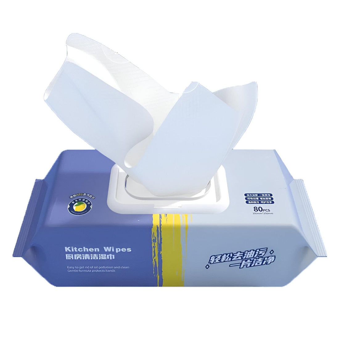 Cleaning Wipes - 80 Pcs Disinfection Wipes, Perfect for Cleaning Kitchen Utensils, Bowls, Countertops, Drains, Ceramic Tiles and More Household Surfaces