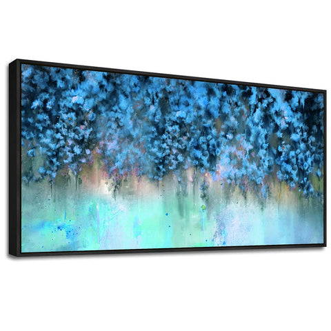Framed Abstract Canvas Wall Decor For Living Room Wall Decorations For Bedroom Modern Office Wall Decorations Blue Fashion Pictures Artwork Bathroom Canvas Art Prints Kitchen Home Decor 20" X 40"