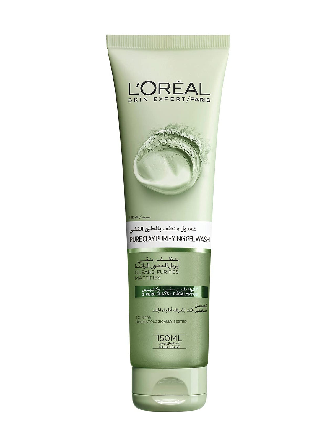 L’Oréal Paris L'Oréal Paris Skin Care Pure Clay Cleanser Green, Purifies & Matifies, 150ml