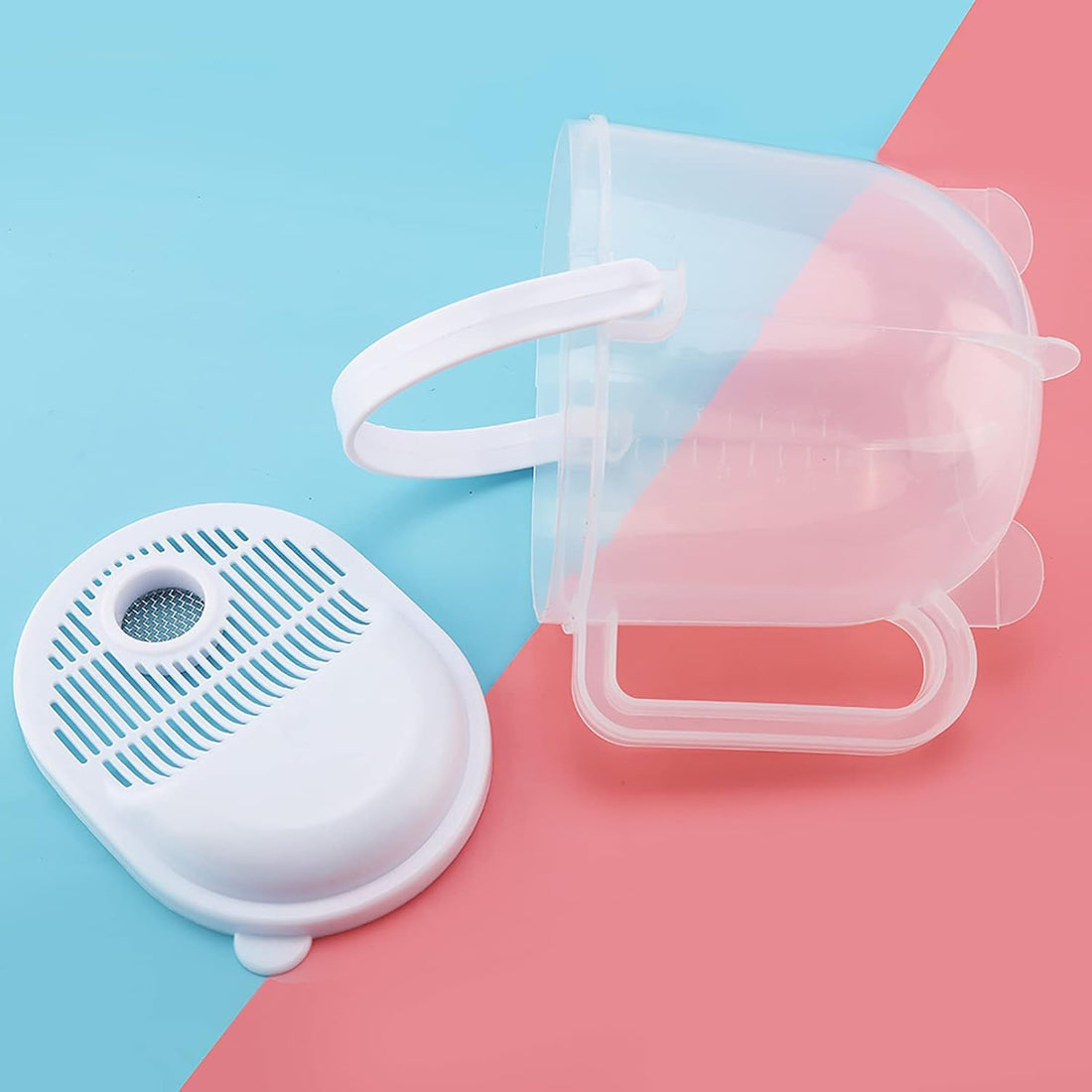 Rice and Vegetable Washing Jug Multifunctional Large Capacity Healthy Plastic Side Handle Easy to Carry Fast Straining Water Cooking Tray