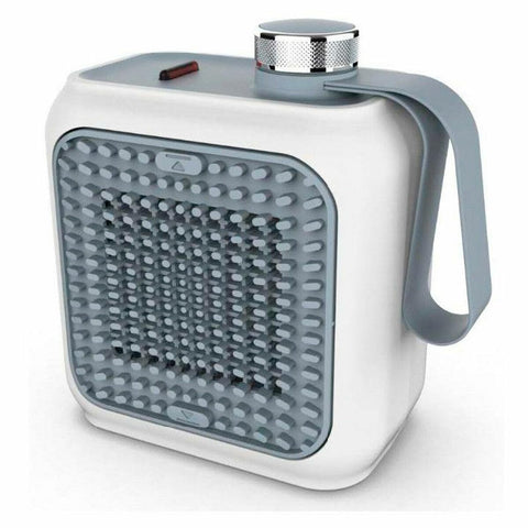 De'Longhi Capsule Desk HFX10B03.LB Ceramic Fan Heater, Quiet Mini Quick Heater, Adjustable Grid, Safety Thermostat, Ideal for Desk and Travel, 360 Watt, Light Blue
