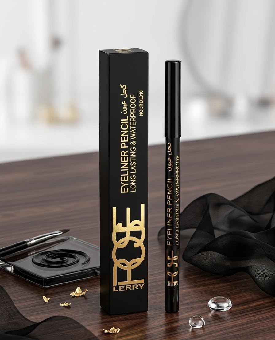 Waterproof Gel Kohl Pencil, Soft Cream Formula, Multi-Color, Long Lasting Hold Suitable for Beginners and Professionals (Black 010, Rose Berry, Pen)