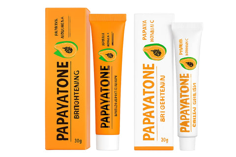 Papayatone Brightening Gel 30g + Papayatone Cream 20g Papaya Extract Vitamin C & E Skin Tone Tone & Smooth Skin