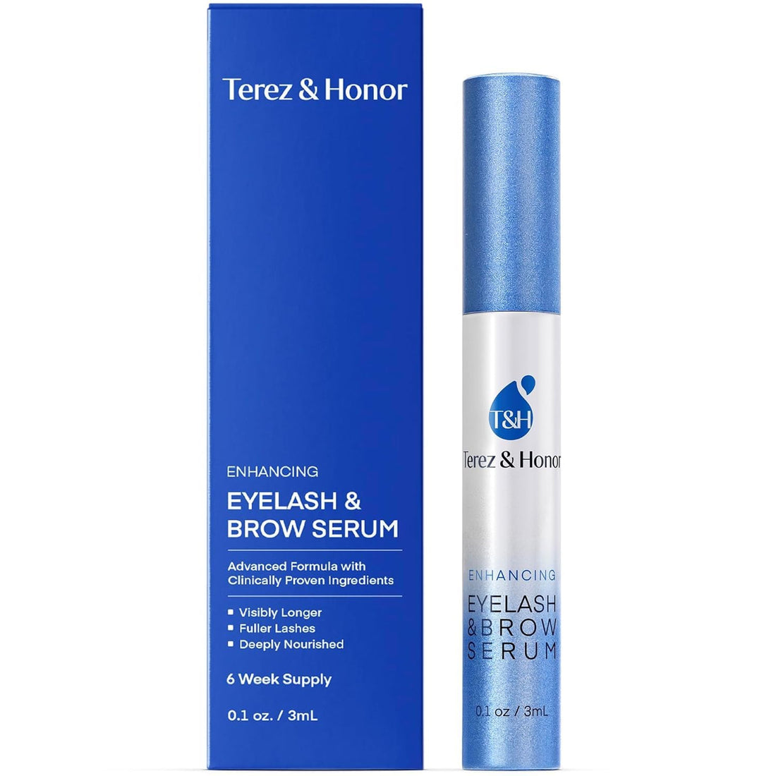 Natural Eyelash Growth Enhancer and Brow Serum for Long, Luscious Lashes and Eyebrows.