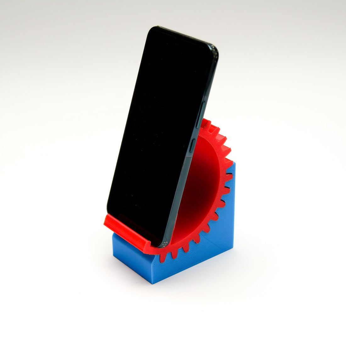 Mobile Phone Holder with Spiked Design, Red and Blue, Display Stand for Electronic Devices
