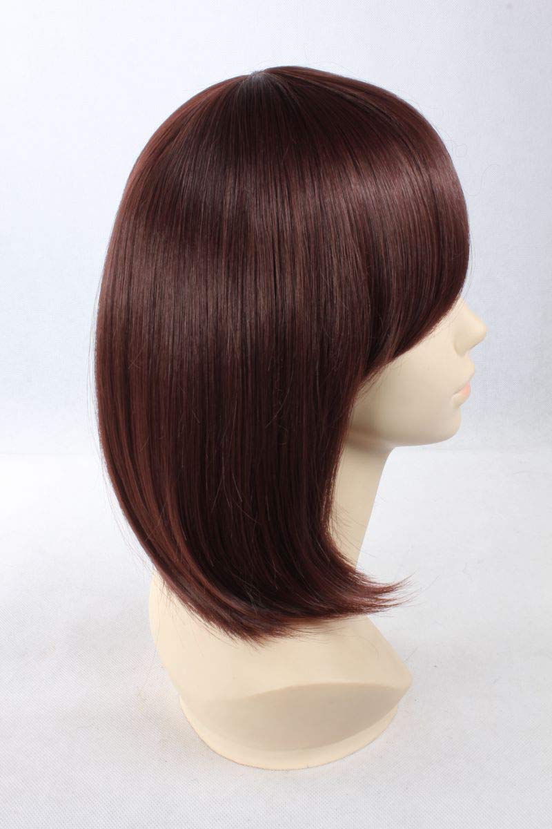 ECIF Fashion Short Straight Cosplay Wig Brown 187A