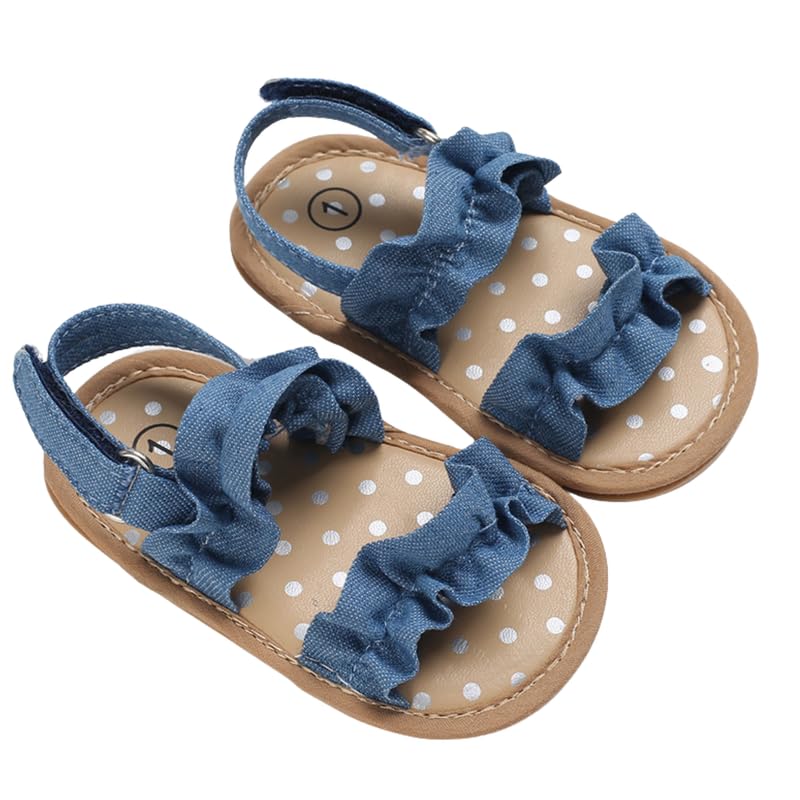 Mix&Max baby-girls Synthetic Fibers Sandal Printed Dots Flat Sandal