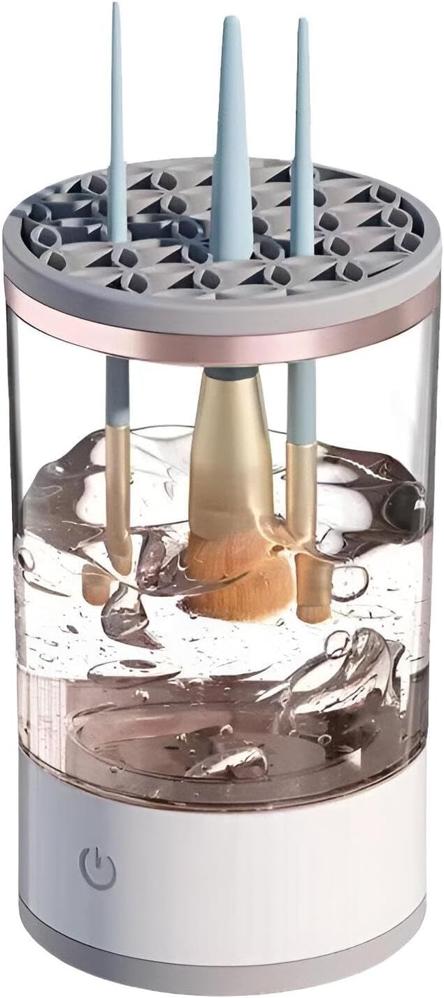 Makeup Brush Cleaner Electric USB Powered Portable Deep Cleaning Device With Multiple Speeds Compact Lightweight Automatic Spinner For Travel And Home Use
