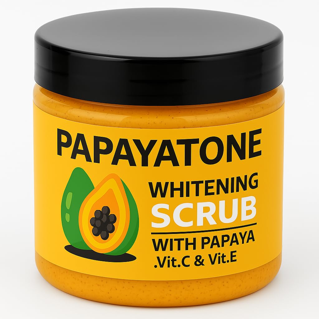 Papaya Tone, Brightening Scrub with Vitamin C & E, 500g